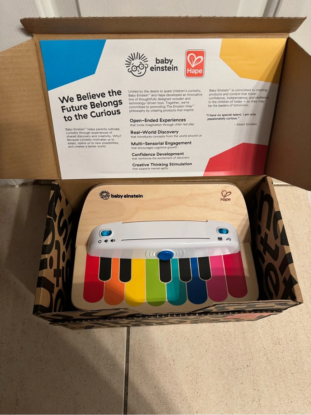 Baby Einstein Magic Touch Wooden Piano - like new in box, with all accessories